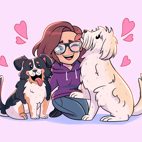 Girl with dogs